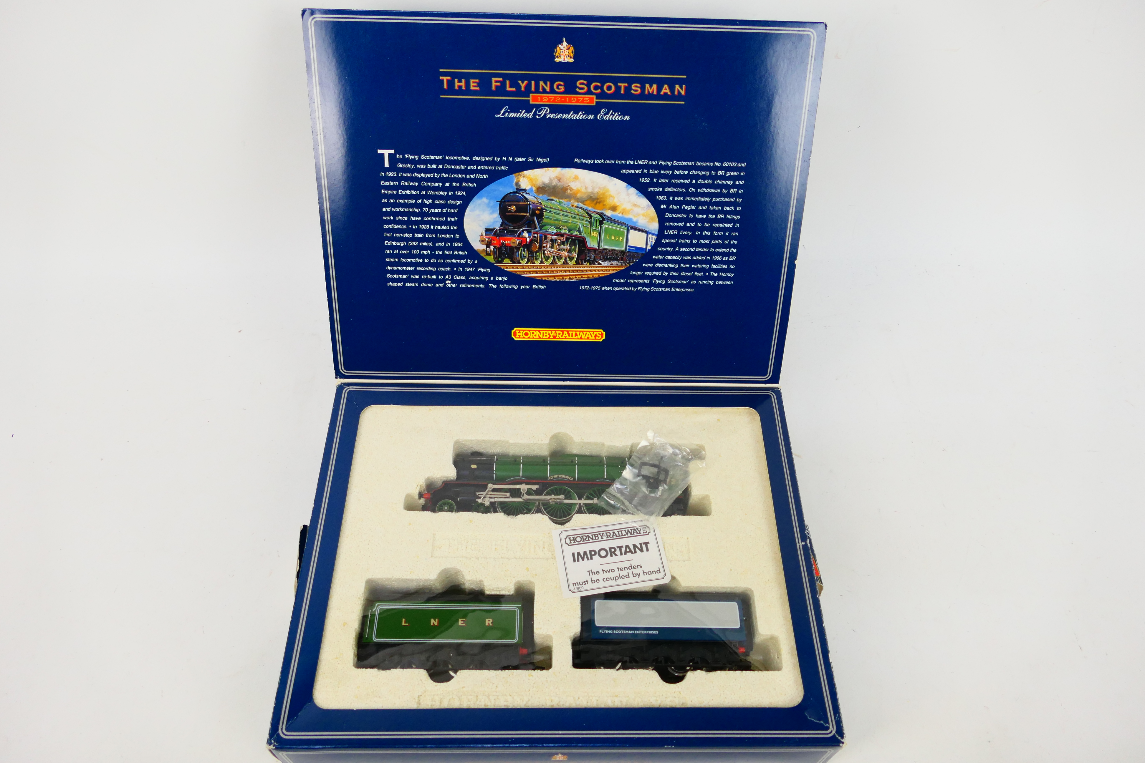 Hornby - A boxed limited edition The Flying Scotsman locomotive with two tenders # R098. - Image 7 of 7