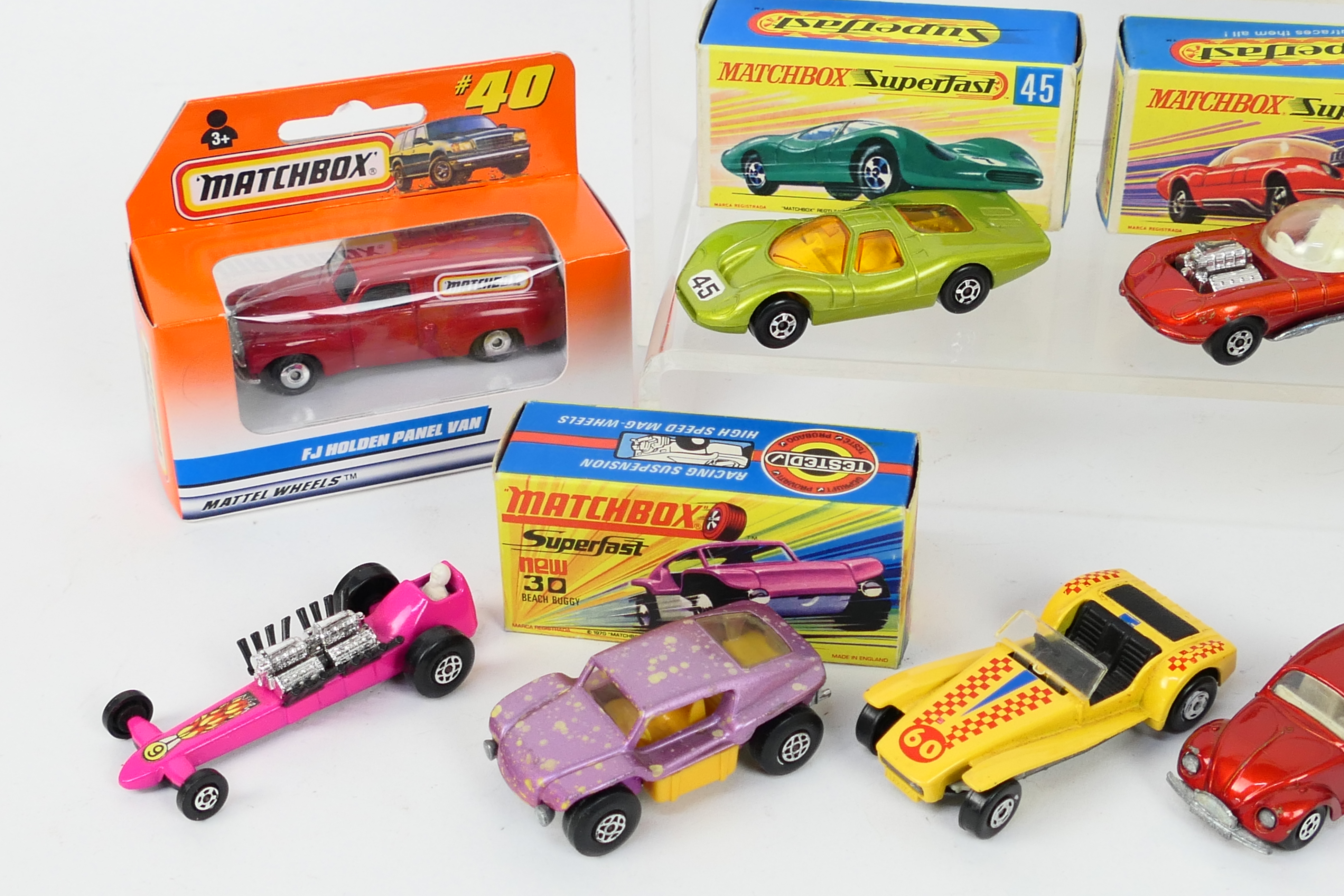 Matchbox - 9 x boxed and 6 x unboxed vehicles including Ford Group 6 Racer # 45, Draguar # 36, - Image 3 of 4