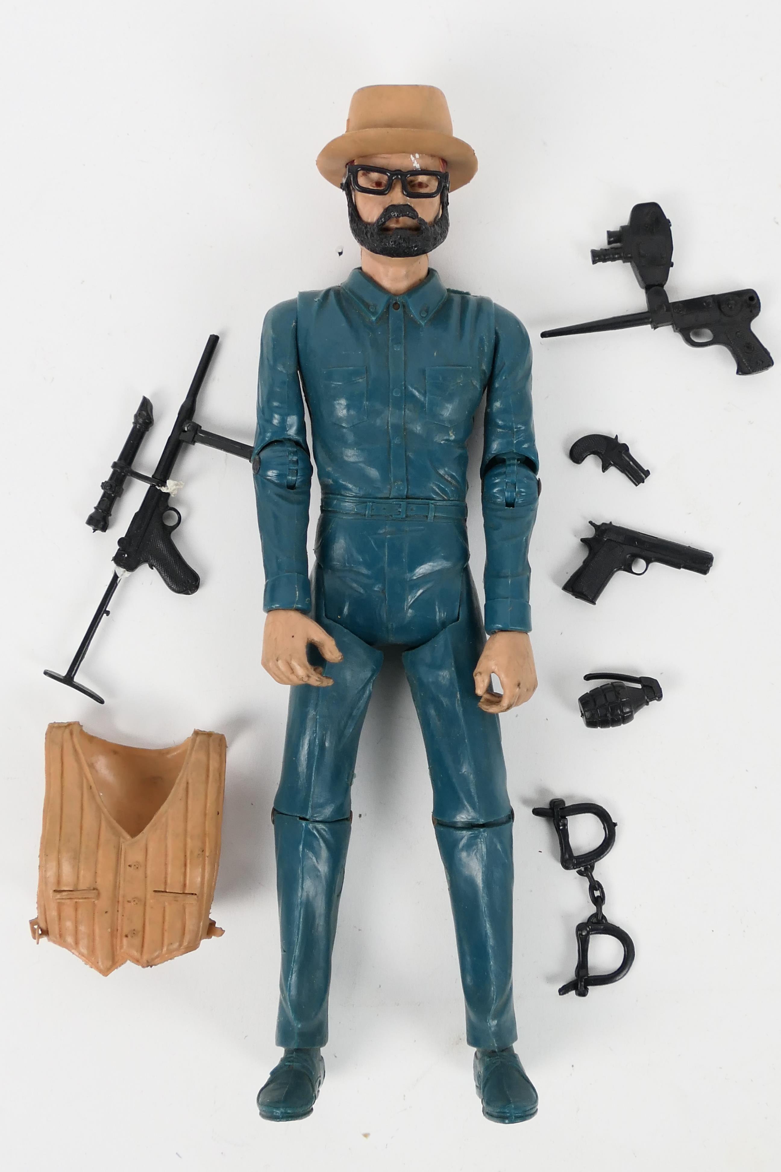 Marx - An unboxed Mike Hazard figure with some accessories including weapons, a hat,