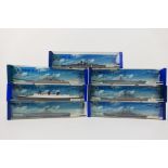 Minic - Seven boxed Minic 1:1200 scale diecast model ships,