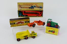 Matchbox - 3 x boxed models and 1 x unboxed, Allis Chalmers earth mover # K-6,
