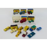 Matchbox - 6 x boxed and 9 x unboxed vehicles including Karrier Refuse Wagon in silver # 38,