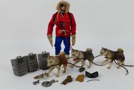 Palitoy - Action Man - A painted hair Action Man figure wearing the Polar Explorer outfit with dog