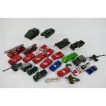 Dinky - Corgi - Matchbox - 25 x unboxed models including Volkswagen Kdf and 50 MM Gun # 617,