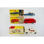 Dinky - 3 x boxed models, Cadillac Superior Criterion Ambulance # 277, Ford Zodiac Police car # 255,