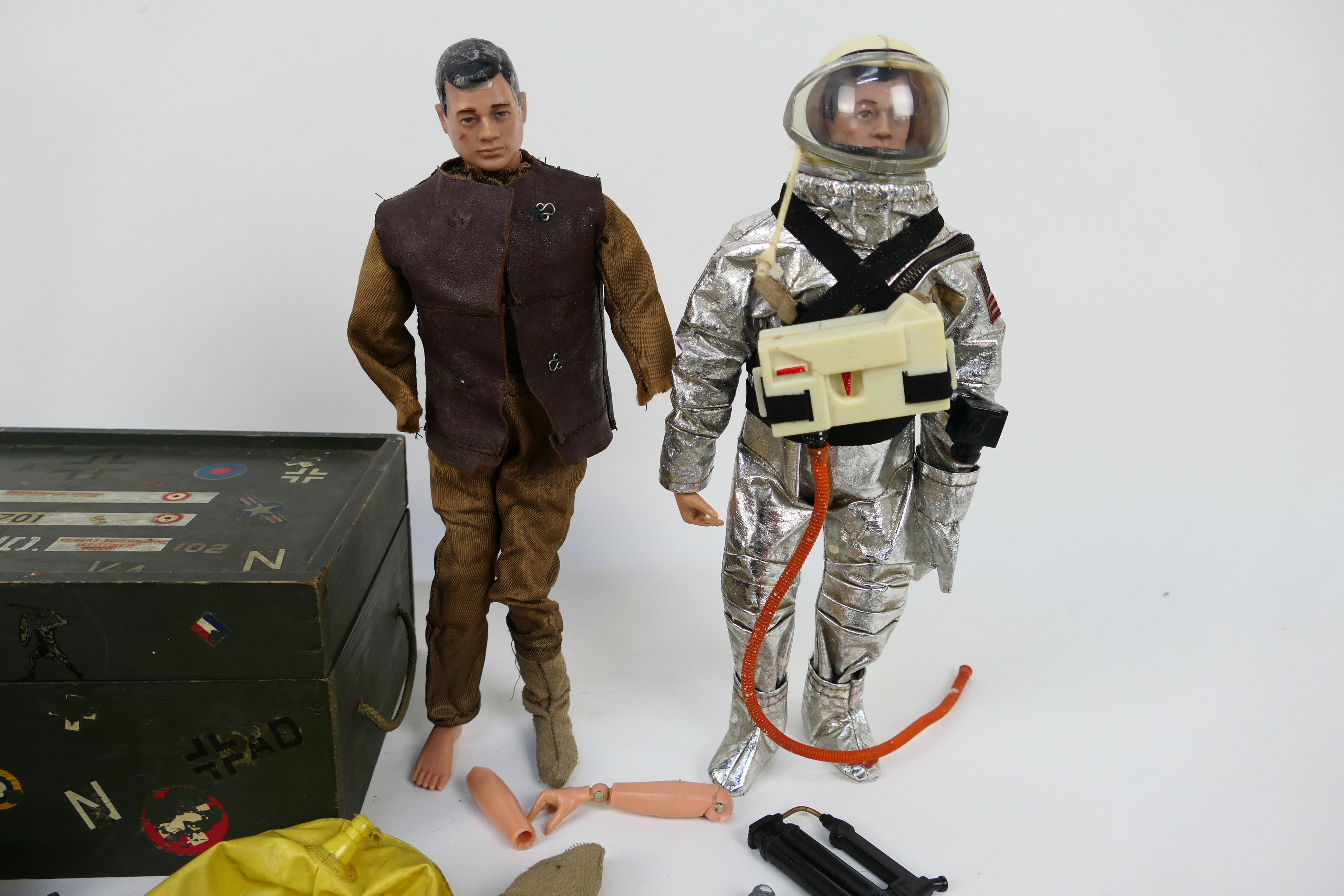 Palitoy - Action Man - 2 x painted hair figures and a kit locker, - Image 2 of 7