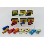 Matchbox - 6 x boxed and 8 x unboxed models including TV Service Van # 62, BEA Coach # 58,