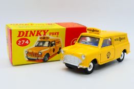 Dinky - A boxed A.A. Mini Van in all yellow finish # 274.