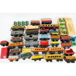 Hornby - Chad Valley - Wells - Marx - A collection of O gauge tinplate rolling stock including a