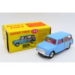 Dinky - A boxed Austin Se7en Countryman in blue # 199 The car appears in Mint condition in a Good