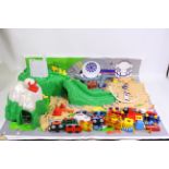 Fisher Price - A 1995 Fisher Price Train Tunnel set, 17 x Fisher Price vehicles,