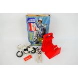 Ideal Toys - A #3407-4 Evel Knievel Stunt Cycle with gyro powered launcher and Evel Knievel action