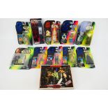 Star Wars - Kenner, Hasbro, Waddingtons - 8 x carded 1995,1996, and 1997 Kenner figures,