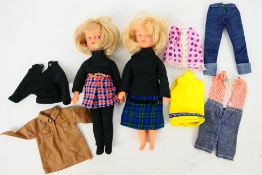 Pedigree - Patch - 2 x vintage Patch dolls with made in England on the back of their heads and