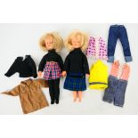 Pedigree - Patch - 2 x vintage Patch dolls with made in England on the back of their heads and