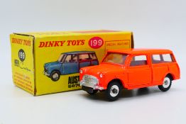 Dinky - A boxed Austin Se7en Countryman in fluorescent orange # 199.