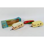 Spot-On - A boxed Spot-On #264 diecast Tourist Caravan, with two repainted variants.