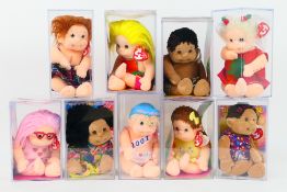 TY Beanie Kids, Display cases - 9 Beanie Kids in display containers,