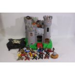 Fisher Price - A 1994 Fisher Price Great Adventures Medieval Castle set with 20 x Fisher Price