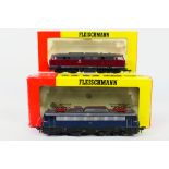 Fleischmann - 2 x boxed HO scale locomotives,