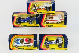 Corgi - 5 x boxed Corgi die-cast model vehicles - Lot includes a #150 Team Surtees T.S.9.