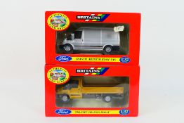 Britains - Two boxed diecast 1:32 scale Ford Transit model vehicles by Britains.