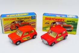 Matchbox - 2 x boxed Racing Mini models # 29.