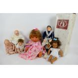 Katherine Johnson - Paul Alberon - Titus Tomescu - A group of 7 x dolls including a boxed Mary The