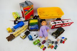 Galoob, Lesney, Majorette, Corgi, Other - A mixed lot to include 5 x die-cast models, baby doll,