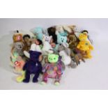Ty - 20 x Ty Beanie bears and soft toys - Lot includes a 'Cashew' 2000 Beanie baby.