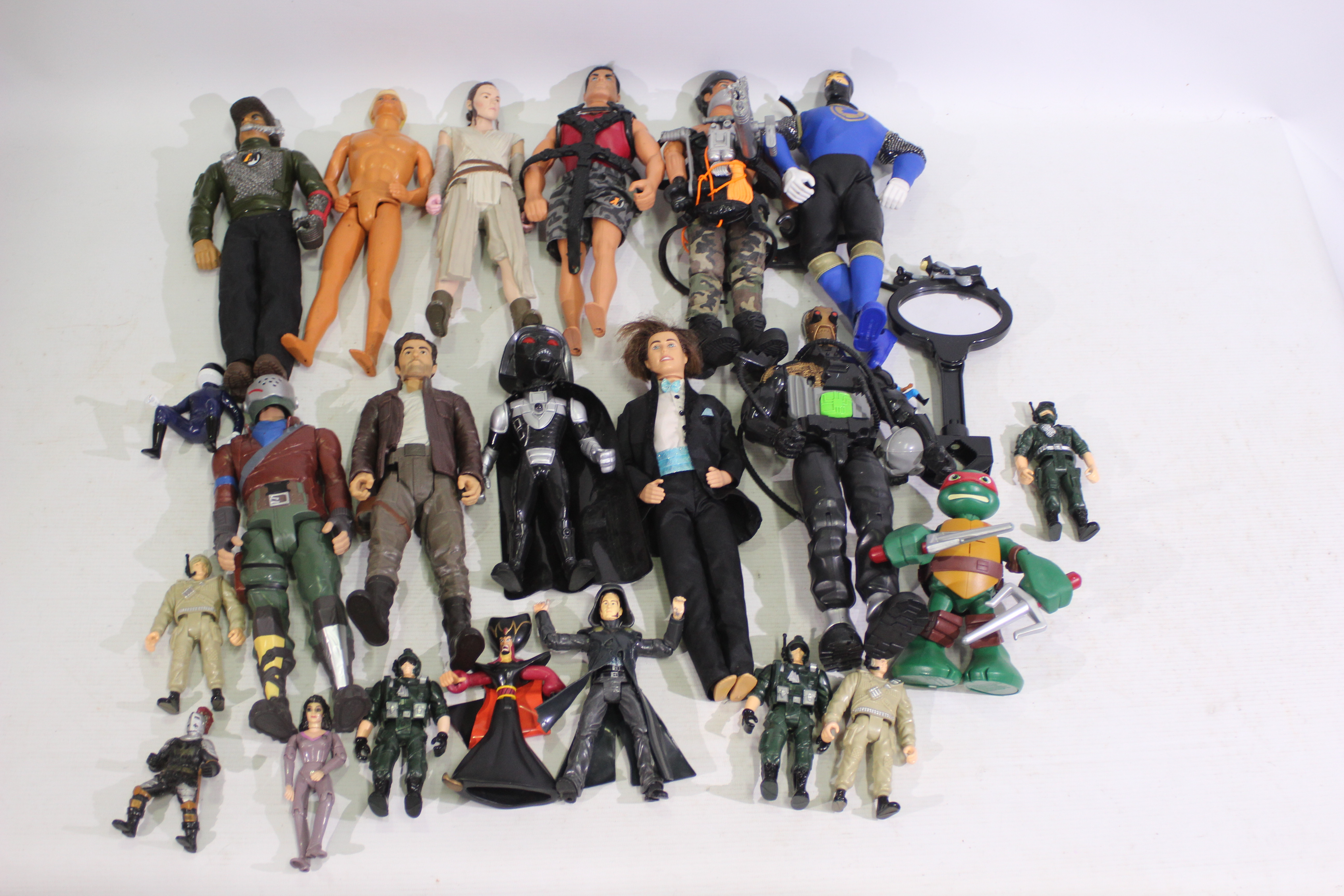 Mattel, Hasbro, DC Comics, Playmates Toys, Other - 22 x unboxed mostly modern figures,