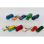 Matchbox - A group of 11 x unboxed models including VW Van # 34, Rolls Royce # 44,