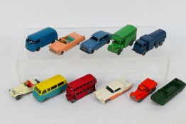Matchbox - A group of 11 x unboxed models including VW Van # 34, Rolls Royce # 44,