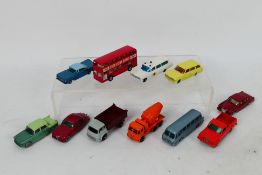 Matchbox - A group of 11 x models including Chevrolet Impala # 57, Jaguar 3.