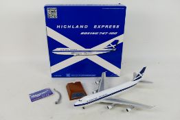 Inflight Models - A boxed die-cast 1:200 scale Highland Express Boeing 747-100.