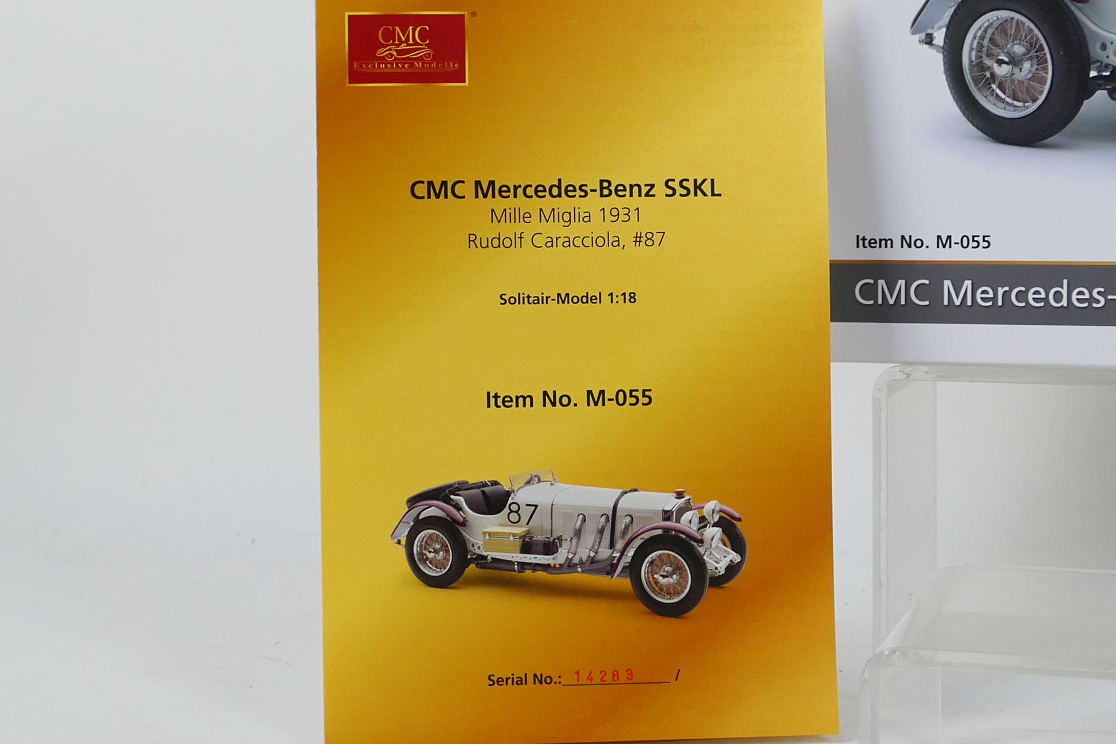 CMC - A boxed limited edition die-cast CMC 1:18 Mercedes-Benz SSKL 1931, Mille Miglia, - Image 8 of 9