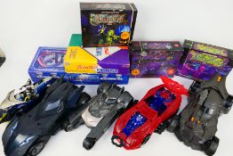 DC Comics, Marvel, Spear's Games, Parker - 5 x modern Bat mobile vehicles and 1 x figure,