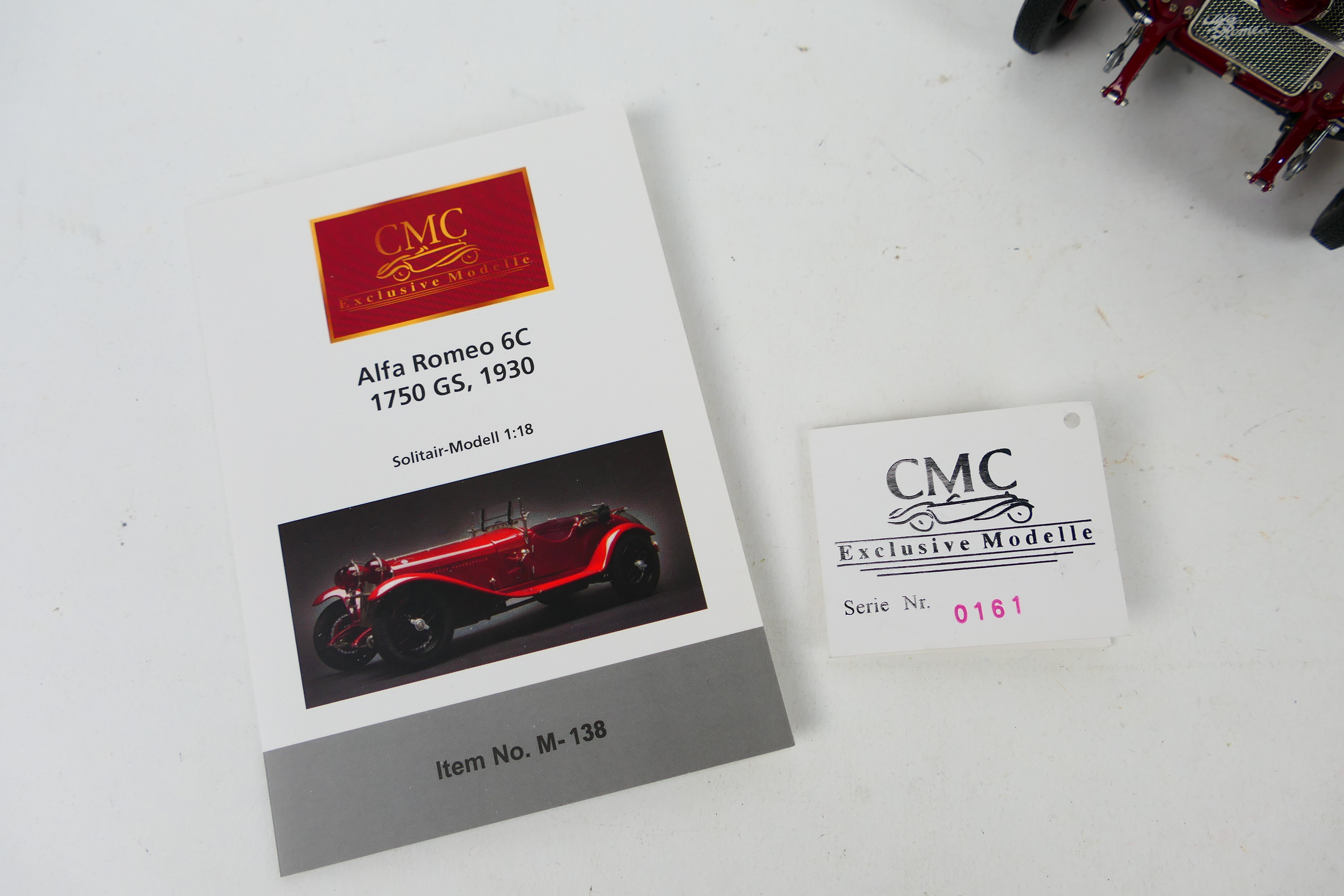 CMC - A boxed limited edition die-cast CMC 1:18 Alfa Romeo 6C 1750, Gran Sport, - Image 9 of 9