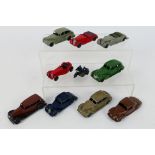 Dinky - A collection of 10 x unboxed models including Chrysler Royal # 39e, Vauxhall Saloon # 30d,