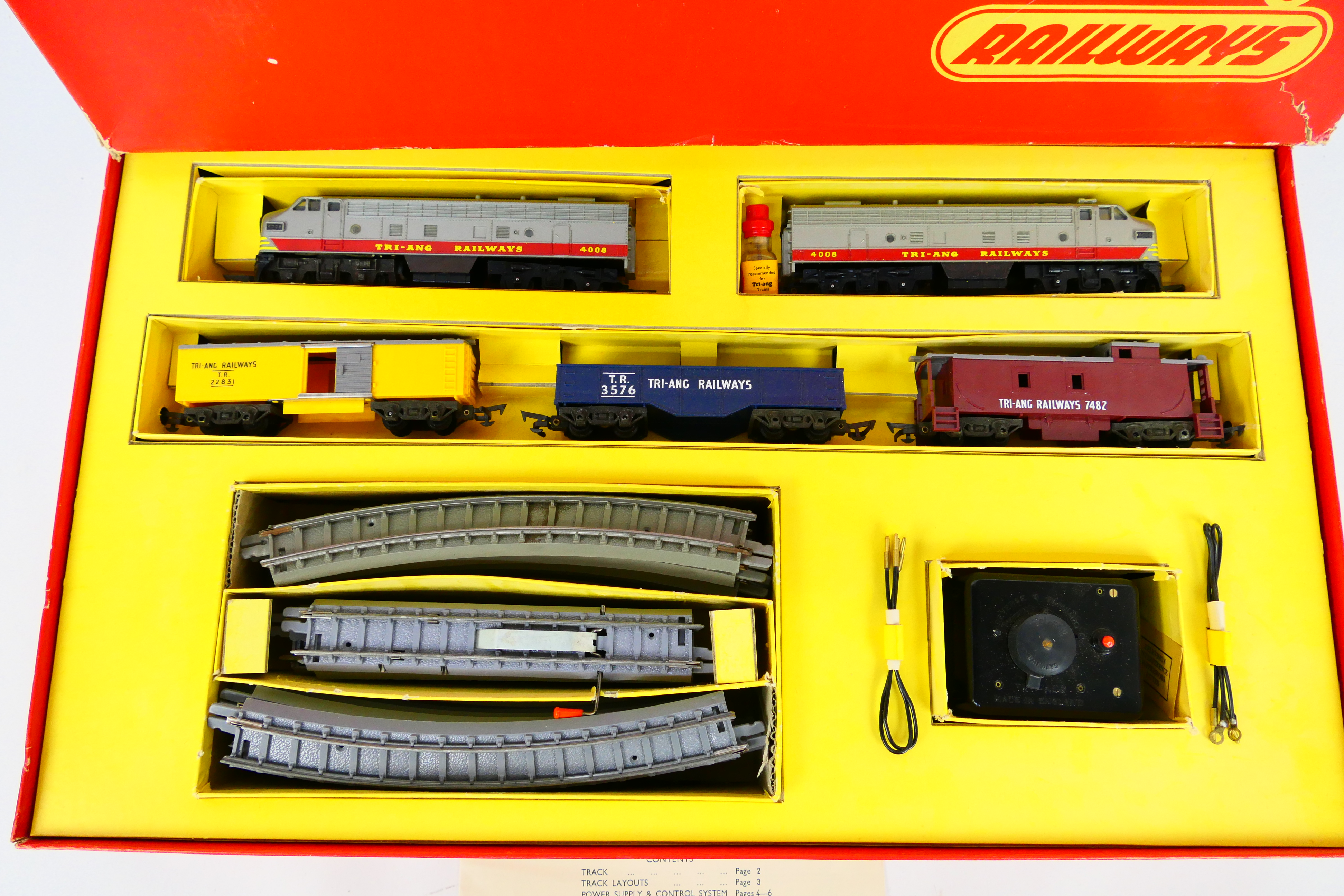 Tri-ang - An uncommon OO gauge electric 'RLX' train set with Transcontinental power and dummy locos - Image 2 of 7