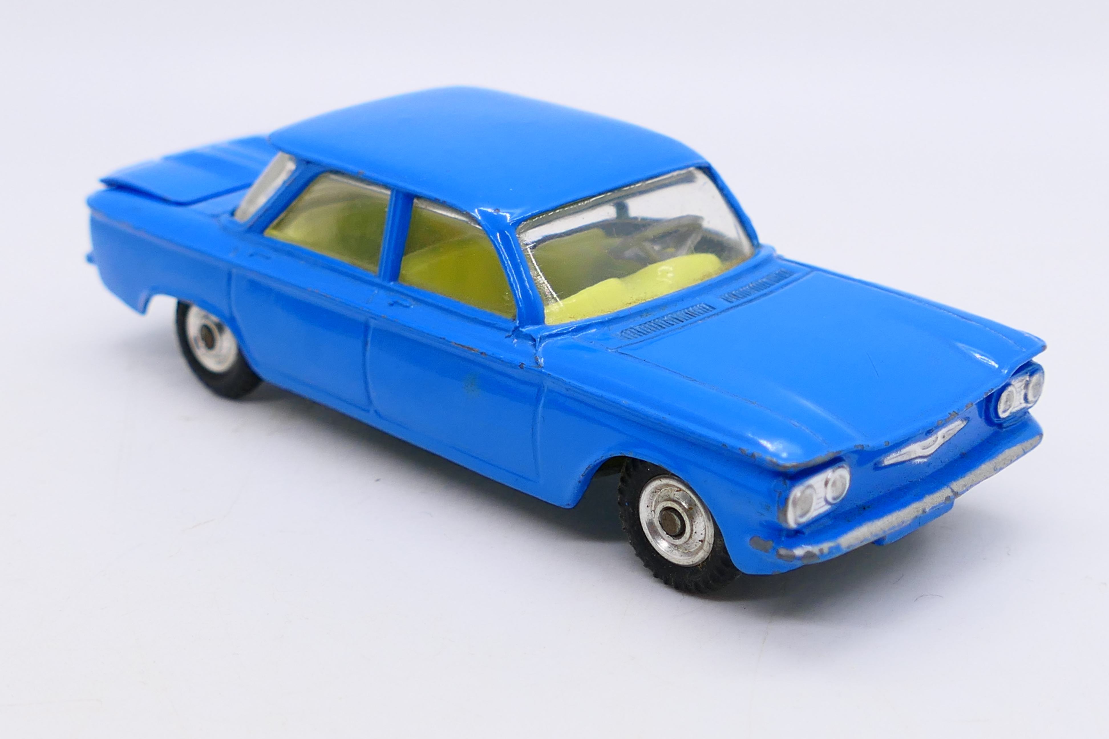 Corgi - A boxed Chevrolet Corvair sedan in mid blue # 229. - Image 6 of 8