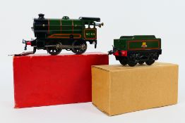 Hornby - A boxed O gauge Type 51 clockwork 0-4-0 steam locomotive number with tender 50153. # 501.