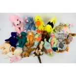 Ty - 20 x Beanie Baby and Beanie Buddy soft toys and bears - Lot includes a 'Wallace' Beanie Baby.