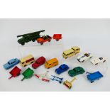 Dinky - A collection of 11 x vehicles and accessories including Morris Oxford # 40g,