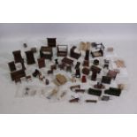 Dolls House Furniture - A collection of 30 plus items of modern unbranded wooden dolls house