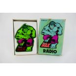 Domico - The Incredible Hulk - A boxed 1978 The Incredible Hulk solid state AM radio # DL-112.