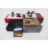 Britains - Corgi - 3 x World War II sets, German Paratroopers MG42 machine gun team # 17654,