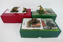 Britains - 3 x boxed World War II sets, U.S. 'Big Red One' mortar team # 17455, U.S.