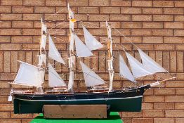 A radio controlled schooner 'Rambler'.