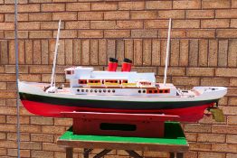 A radio controlled model liner.